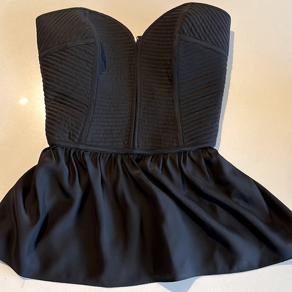 Parker Penelope silk peplum bustier top - Picture 5 of 9